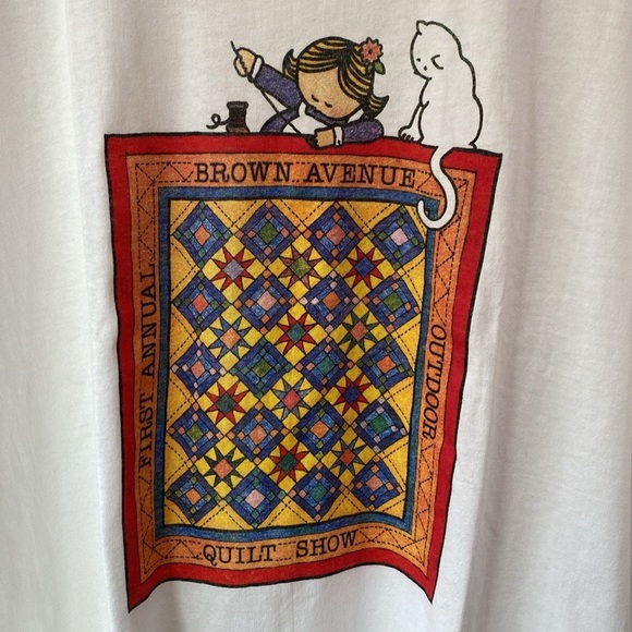 Oneita First Annual Brown Avenue Outdoor Quilt Show Single Stitch T Shirt XXXL - Picture 2 of 7